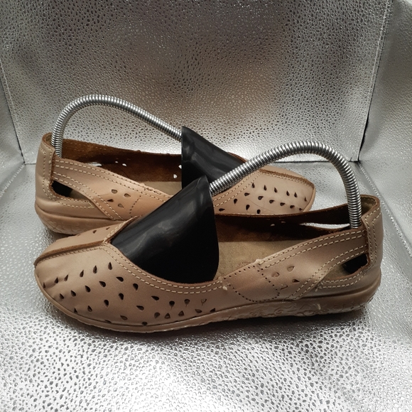 Cklass Metalic Tan Flats From Mexico Women's Size 8.5 - Picture 4 of 10